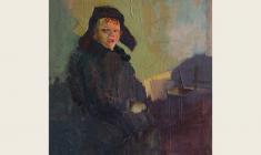 Vyacheslav Ovchinnikov  Boy in a Fur Hat. Oil on canvas, 46,5х45. 19556