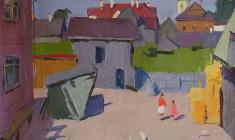 Sergei Osipov.  Little Yard. Oil on canvas, 33,5з46,5. 1962