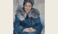Lev Russov. Portrait of a Young Lady. Watecolor on paper, 50х34. 1958