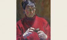 Victor Teterin. Portrait of Eugenia Antipova. Oil on canvas, 60х45. 1954