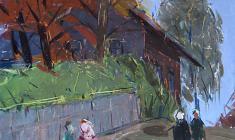 Arseny Semionov. Autumn Etude. Oil on cardboard, 69х59,5. 1959
