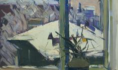 Arseny Semionov.  Twilight. Oil on cardboard, 5х50. 1962