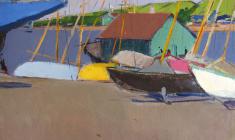 Arseny Semionov. Yachts. Oil on canvas,  58,5х74. 1963